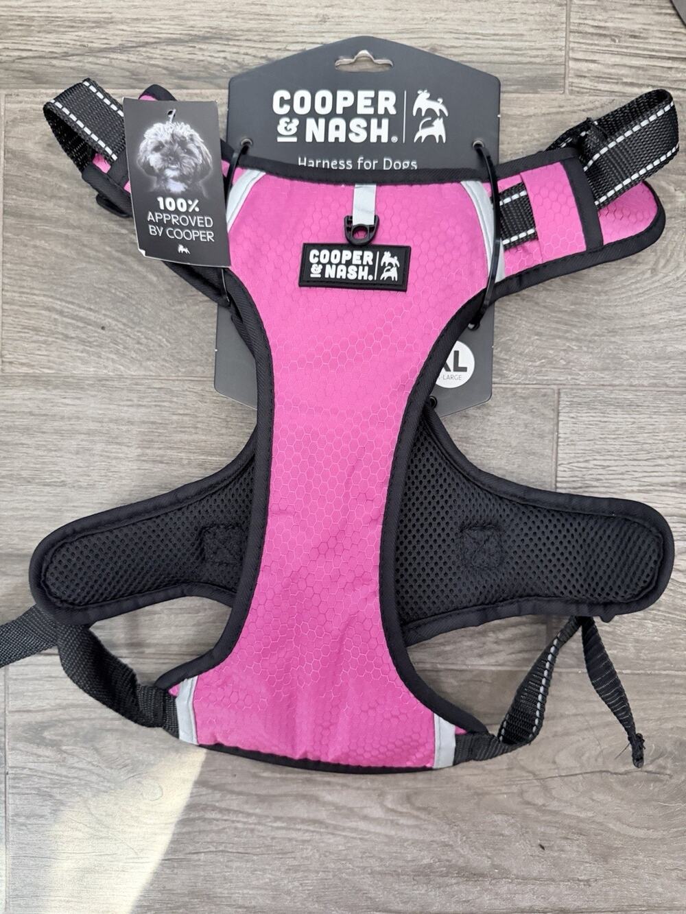 Cooper And Nash, Dog Harness, Pink And Black Extra Large New
